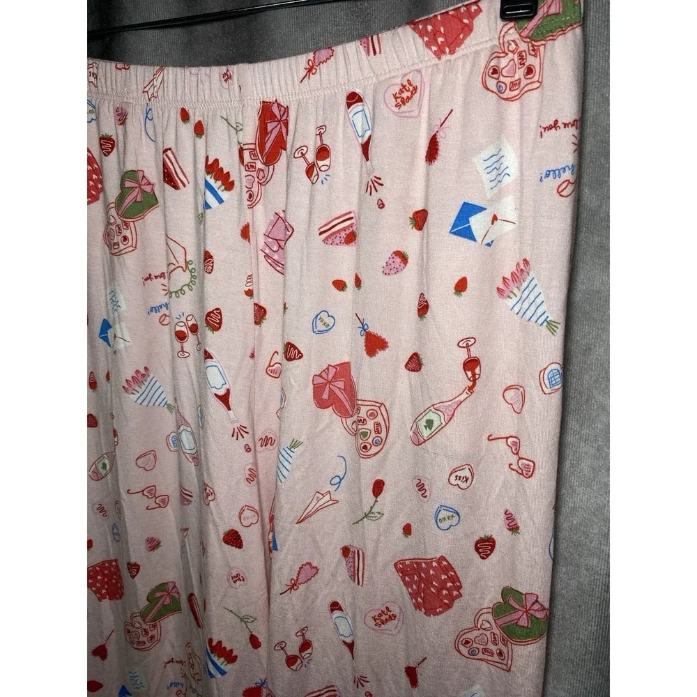 Kate Spade New York Pink Love Valentine Sweet Treats Novelty Pajama Sz Small